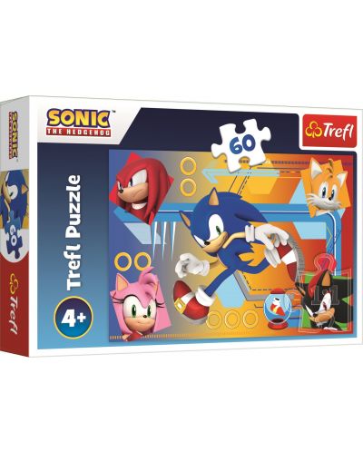 Slagalica Trefl od 60 dijelova - Sonic na djelu - 1